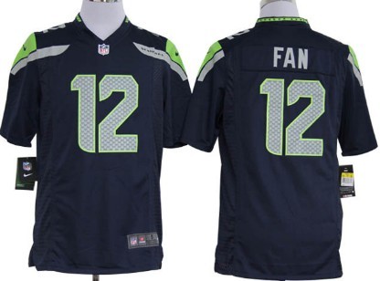 Nike Blue Game Jersey Seattle Seahawks 12 Fan